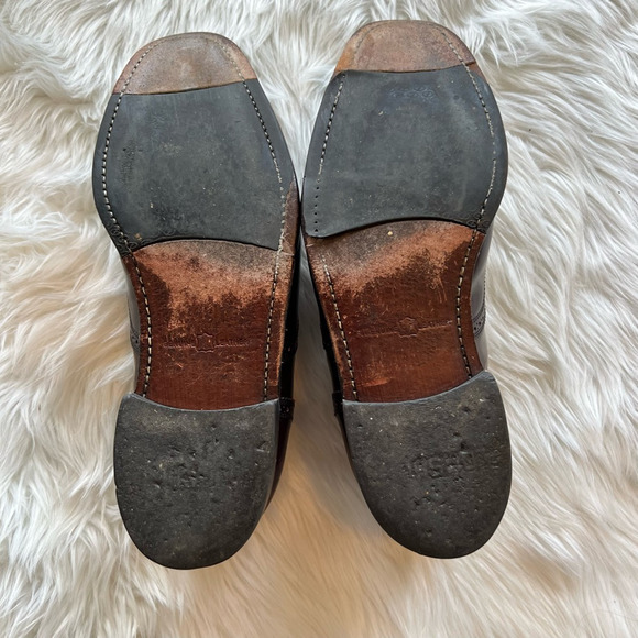 Florsheim Mens Lexington Wingtip Loafer Dress Shoes Brown Leather Tassel 9.5 3E - Picture 2 of 10